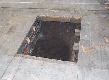 Preparation for Pile Caps in Front Hall Renovation by Gavin Edmondson Solicitors