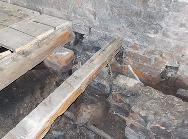 Front Hall Preparation for the Removal of Floor Joists Renovation by Gavin Edmondson Solicitors