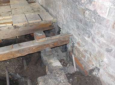 Front Hall Preparation for the Removal of Floor Joists Renovation by Gavin Edmondson Solicitors