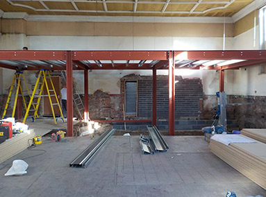 Insertion of Floor Beams into Mezzanine Renovation by Gavin Edmondson Solicitors