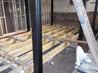 Construction of New Floor Beam System Renovation by Gavin Edmondson Solicitors