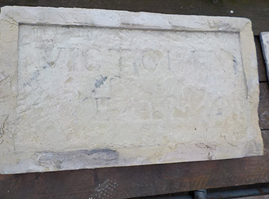 Removal of the Original Name Plaque (circa 1842) Renovation by Gavin Edmondson Solicitors
