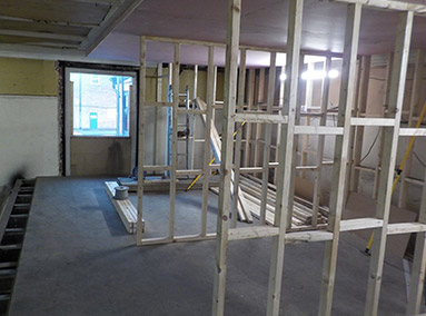 Partitioning for Offices Upper Floor Mezzanine Renovation by Gavin Edmondson Solicitors
