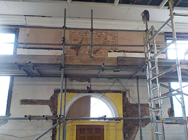 Erection of Scaffolding to Commence Plastering Renovation by Gavin Edmondson Solicitors