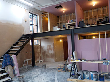 Plastering of Main Front Office Renovation by Gavin Edmondson Solicitors