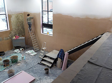 Plastering of Front Offices Renovation by Gavin Edmondson Solicitors