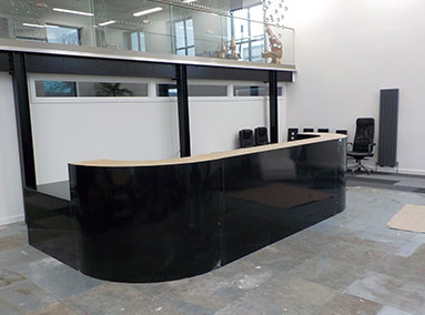 Fitting of Reception Desks Renovation by Gavin Edmondson Solicitors