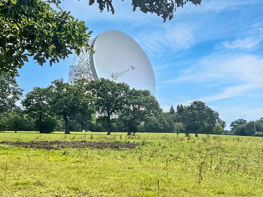 Jodrell Bank Observatory near Macclesfield, symbolising local heritage and community