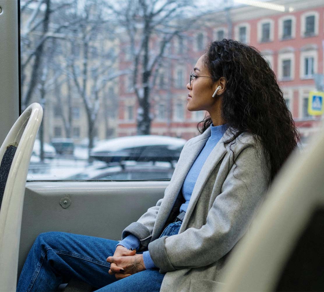 Bus passenger image
